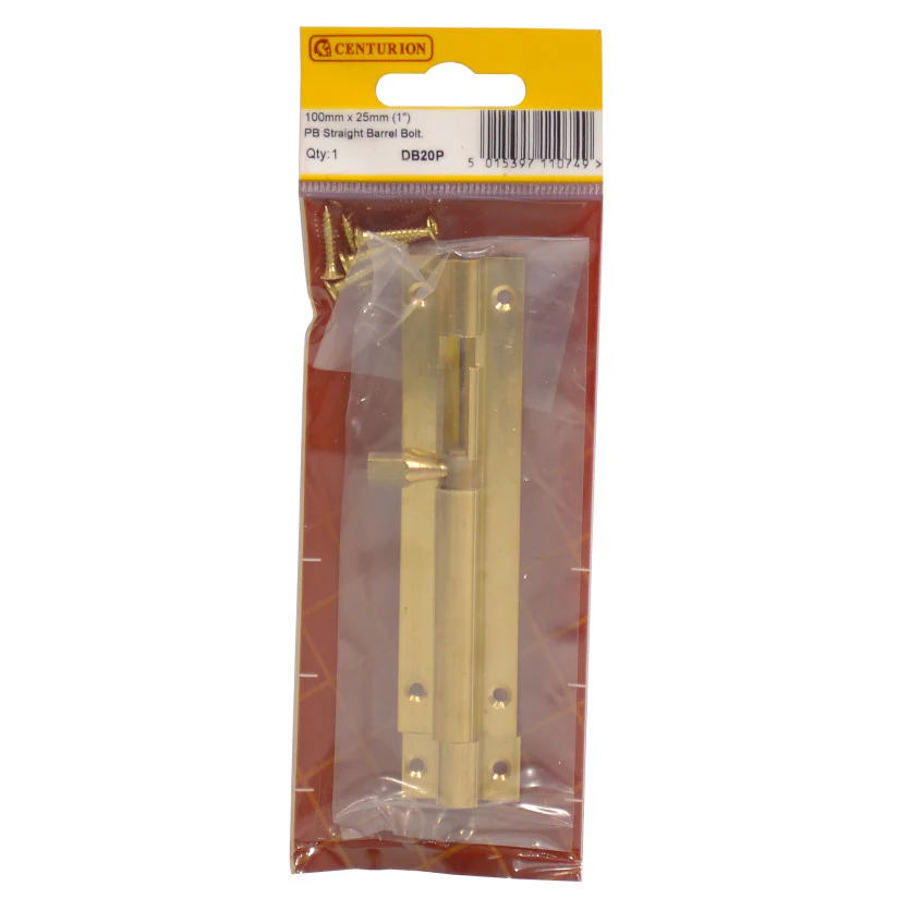 100mm X 25mm PB STRAIGHT BARREL BOLT
