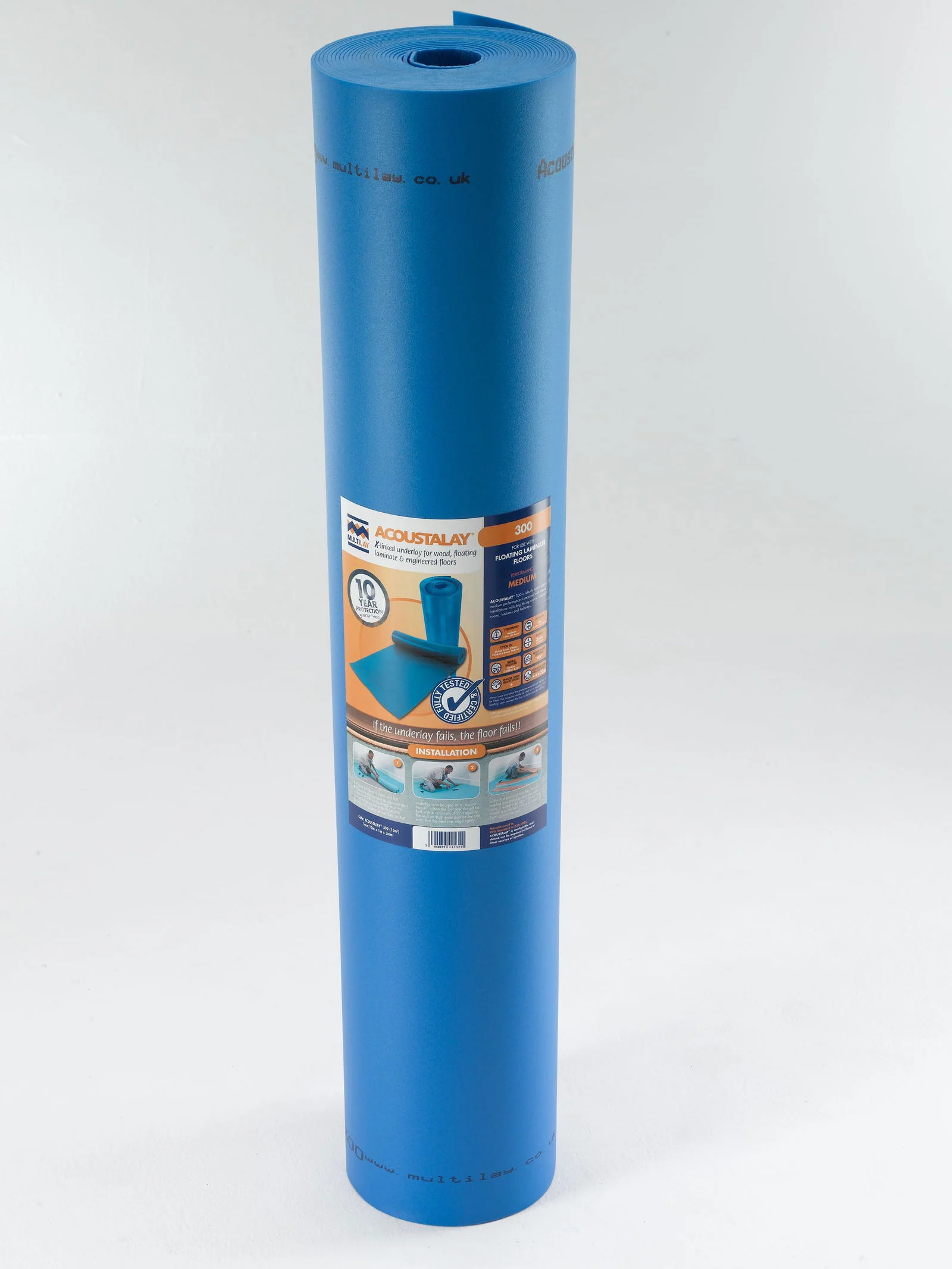 ACOUSTALAY UNDERLAY 300 BLUE 10M2 ROLL