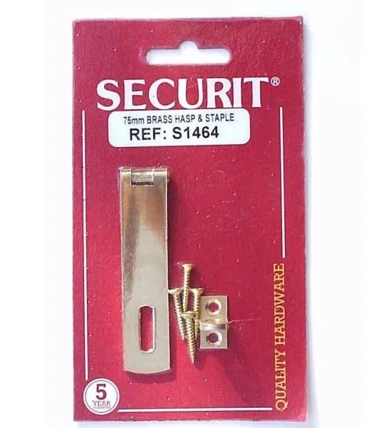 BRASS HASP&STAPLE 75MM