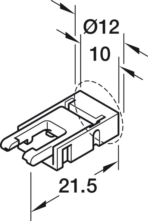 Connecting Lead, for Loox5 LED 12 V Monochromatic Strip Lights
Plastic, Length 2000 mm - Image 3