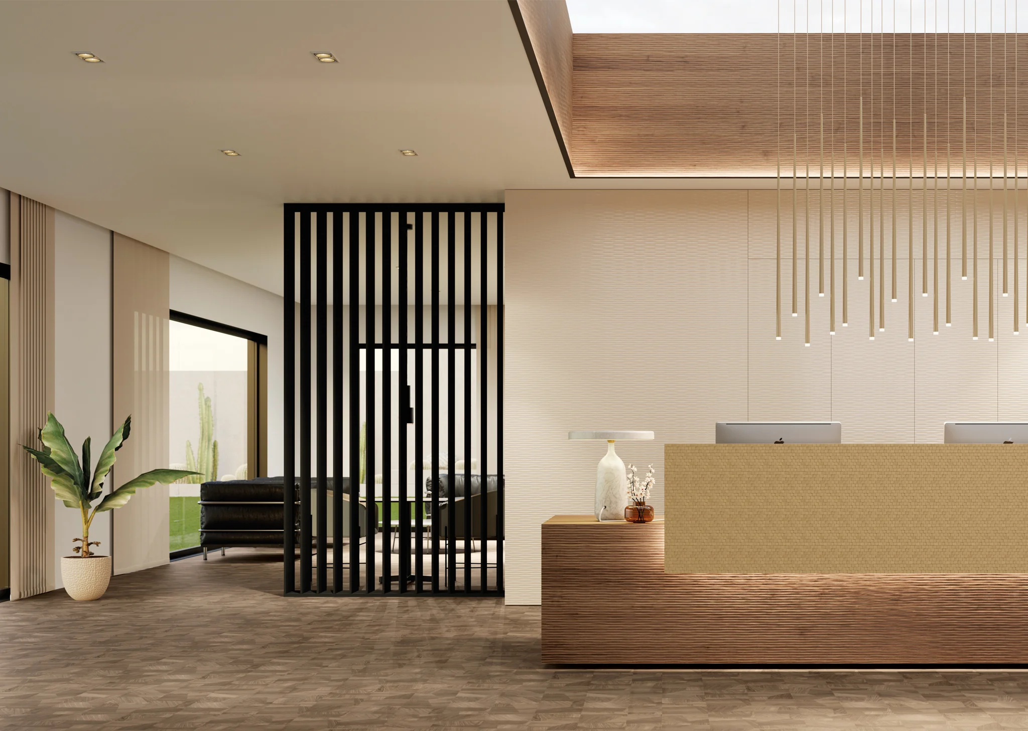 FIBRANATUR EZ (ZERO FORMALDEHYDE) TEXTURED OAK VENEER MOJAVE (WAVE PATTERN ) 3050mm X 1220mm X 19mm - Image 2