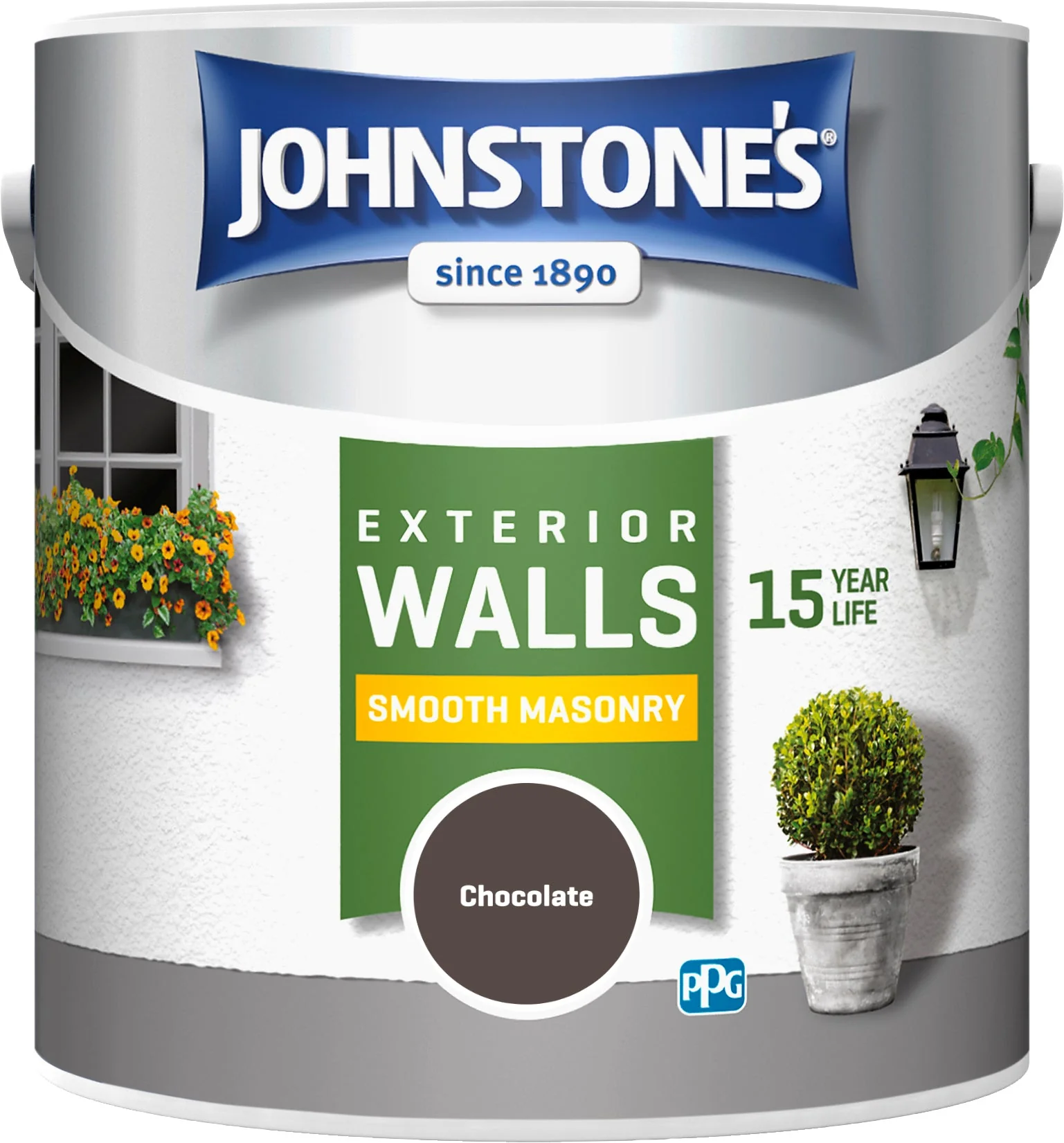 JOHNSTONE'S MASONRY PAINT CHOCOLATE 2.5LT
