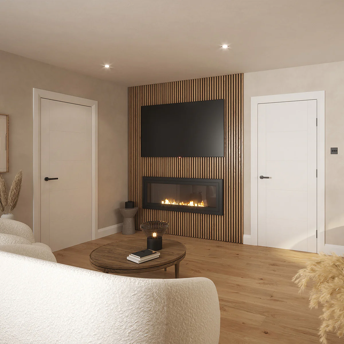 ORLANDO GROOVED WHITE PRIMED DOOR - Image 2