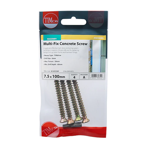 Timco Multi Fix Concrete Screw (13 Variants Available) - Image 5